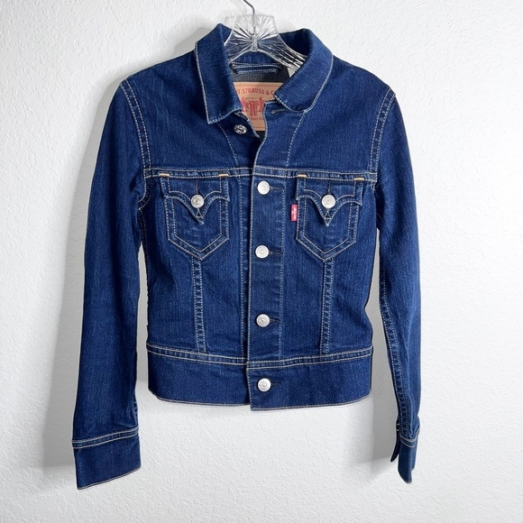 Levi’s Jean Jacket Women Small Type 1 Iconic Denim Reproduction Western - Picture 1 of 8